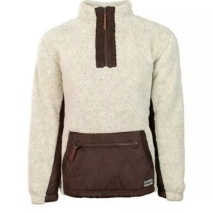 NWT Tan Heather Hooey 1/4 zip Fleece